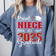 Proud Niece Of a Class Of 2025 Graduate For Graduation Comfort Colors Sweatshirt Blue Jean