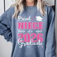 Proud Niece Of a Class Of 2026 Graduate For Graduation Comfort Colors Sweatshirt Blue Jean