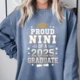 Proud Nini Of A Class Of 2025 Graduate Senior Graduation Comfort Colors Sweatshirt Blue Jean