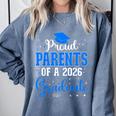 Proud Parents Of a Class Of 2026 Graduate For Graduation Comfort Colors Sweatshirt Blue Jean