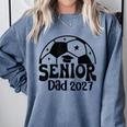 Proud Senior Dad Soccer Class Of 2027 Graduation Graduate Comfort Colors Sweatshirt Blue Jean