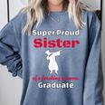 Proud Sister Of 2018 Graduate Dabbing Graduation Comfort Colors Sweatshirt Blue Jean