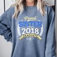 Proud Sister Of 2018 Graduate Shirt Graduation Grad Comfort Colors Sweatshirt Blue Jean