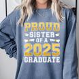 Proud Sister Of A 2025 Graduate Shirt Class 2025 Graduation Comfort Colors Sweatshirt Blue Jean