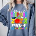 Proud Step-Dad Of 2023 Pre-K Graduate Fathers Day Graduation Comfort Colors Sweatshirt Blue Jean