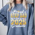 Proud Step Dad Of A Class Of 2025 Graduate Senior Graduation Comfort Colors Sweatshirt Blue Jean