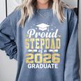 Proud Stepdad Of A 2026 Graduate Class Of Graduation Premium Tri-Blend Comfort Colors Sweatshirt Blue Jean