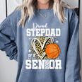 Proud Stepdad Of A 2026 Senior Basketball Graduation Leopard Comfort Colors Sweatshirt Blue Jean