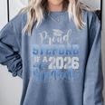 Proud Stepdad Of Senior 2026 Class Of 2026 Graduation Comfort Colors Sweatshirt Blue Jean