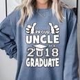 Proud Uncle Of A 2018 Graduate Senior Graduation Shirt Comfort Colors Sweatshirt Blue Jean