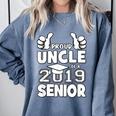 Proud Uncle Of A 2019 Senior School Graduation Shirt Comfort Colors Sweatshirt Blue Jean