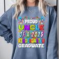 Proud UNCLE Of a 2025 Kindergarten Graduate Graduation Comfort Colors Sweatshirt Blue Jean