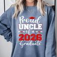 Proud Uncle Of A 2026 Graduate Senior Family Graduation Comfort Colors Sweatshirt Blue Jean