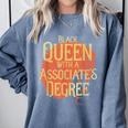 Queen Associate Degree Afrocentric Graduation T Shirt Comfort Colors Sweatshirt Blue Jean