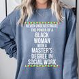 Queen MSW Social Work Masters Graduation Comfort Colors Sweatshirt Blue Jean