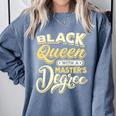 Queen Proud Masters Graduation Comfort Colors Sweatshirt Blue Jean