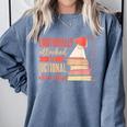 Reader Bookworm Fictional Character Reading Introvert Comfort Colors Sweatshirt Blue Jean