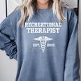 Recreational Therapy Recreational Therapist Graduation Comfort Colors Sweatshirt Blue Jean