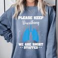 Respiratory Therapist Appreciation RT School Graduation Comfort Colors Sweatshirt Blue Jean