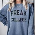 Retro Anti Social FREAK COLLEGE Introvert Stay Away From Me Comfort Colors Sweatshirt Blue Jean Retro Anti Social FREAK COLLEGE Introvert Stay Away From Me Comfort Colors Sweatshirt Blue Jean