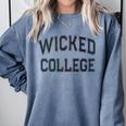 Retro Anti Social WICKED COLLEGE Introvert Stay Away From Me Comfort Colors Sweatshirt Blue Jean