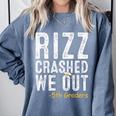 Rizz Crashed We Out 5th Grade Graduation Fifth Graders Comfort Colors Sweatshirt Blue Jean