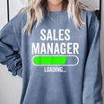 Sales Manager Loading Graduation Graduate New Job Comfort Colors Sweatshirt Blue Jean