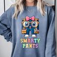 Sarcastic Little MISS SMARTY PANTS Graduation Alumni Game On Comfort Colors Sweatshirt Blue Jean