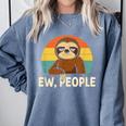 Sarcastic Sloth Introvert Anti Social Comfort Colors Sweatshirt Blue Jean Sarcastic Sloth Introvert Anti Social Comfort Colors Sweatshirt Blue Jean