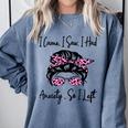 I Came I Saw I Had Anxiety So I Left Messy Bun Introvert Comfort Colors Sweatshirt Blue Jean I Came I Saw I Had Anxiety So I Left Messy Bun Introvert Comfort Colors Sweatshirt Blue Jean