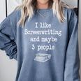 Screenwriter Playwright Writer Scribe Introvert Scriptwriter Comfort Colors Sweatshirt Blue Jean