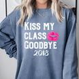 Sen18r Shirt Senior 2018 Graduation Kiss Lips Comfort Colors Sweatshirt Blue Jean