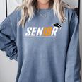 Senior 18 High School Graduation Eighteen Year Old Grad Comfort Colors Sweatshirt Blue Jean