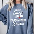 Senior 2018 Graduate Shirt Graduation College Retro Style Comfort Colors Sweatshirt Blue Jean