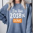 Senior 2018 Shirt I'm Like 2018 Done Class Graduation Comfort Colors Sweatshirt Blue Jean