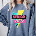 Senior 2022 Graduation Class Of 2022 Retro 90's Graduation Comfort Colors Sweatshirt Blue Jean
