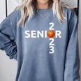 Senior 2023 Basketball Graduation Party Comfort Colors Sweatshirt Blue Jean