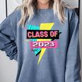 Senior 2023 Graduation Class Of 2023 Retro 90's Graduation Comfort Colors Sweatshirt Blue Jean