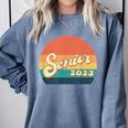 Senior 2023 Graduation My Last First Day Of Class Of 2023 Comfort Colors Sweatshirt Blue Jean