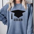 SENIOR 2025 Cute Graduation Class Of 2025 Graduate Comfort Colors Sweatshirt Blue Jean