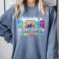 Senior 2025 Graduation My Last First Day Of Class Of 2025 Comfort Colors Sweatshirt Blue Jean