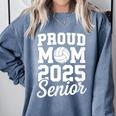 Senior 2025 Volleyball Mom High School Graduation Outfit Fun Comfort Colors Sweatshirt Blue Jean