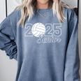 Senior 2025 Volleyball Mom High School Graduation Outfit Pro Comfort Colors Sweatshirt Blue Jean