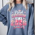 Senior 2026 Class Of 26 Coquette Pink Bow Graduation Cousin Comfort Colors Sweatshirt Blue Jean