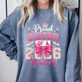 Senior 2026 Class Of 26 Coquette Pink Bow Graduation Sister Comfort Colors Sweatshirt Blue Jean