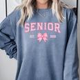 Senior 2026 Class Of 2026 Coquette Pink Bow Graduation 2026 Comfort Colors Sweatshirt Blue Jean