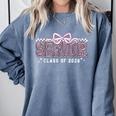 Senior 2026 Coquette Bow Class Of 2026 Graduation Graduate Comfort Colors Sweatshirt Blue Jean