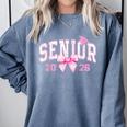 Senior 2026 Coquette Pink Bow Girls Class Of 2026 Graduation Comfort Colors Sweatshirt Blue Jean