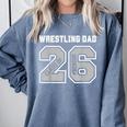 Senior 2026 Wrestling Dad Proud Senior 2026 Dad Graduation Comfort Colors Sweatshirt Blue Jean