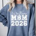 Senior 2026 Wrestling Mom Proud Senior 2026 Mom Graduation Comfort Colors Sweatshirt Blue Jean